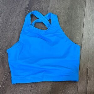 Weissman Bright Blue Crossback Crop Top